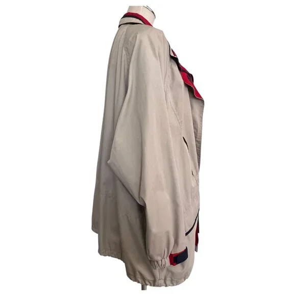 CBO New York Womens Beige Windbreaker Jacket Size 3X Coat Zip-Up Lightweight - Picture 2 of 6